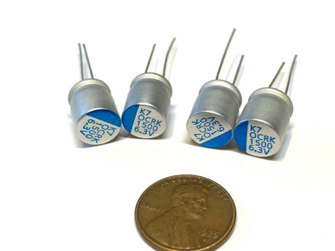 4 Pieces 6.3V 1500UF DIP Electrolytic 1500UF 6.3V Solid Sate Capacitor A15