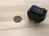 1 Piece Black Rocker switch (on) off (on) 20a amp momentary 6 pin C33