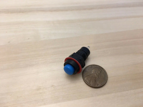 1 Piece Blue latching 10mm hole Self-locking Push Button Switch ON/OFF C31
