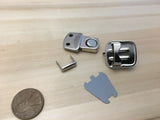 1 Piece - Silver clasp Mini latch lock small hook metal purse DIY 32x20mm C30
