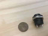 1 Piece Black small N/O Momentary 16mm push button Switch round 12v on off C18