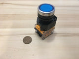 1 Piece BLUE momentary push button switch 22mm normally open closed n/o n/c C25