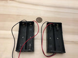 2 Pieces --  18650 two slot Battery Clip Holder Box Case Wire Lead  C24