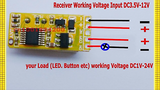 White small RF Wireless Remote Control Momentary/Toggle/Latch 3.7 - 12v A12