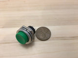 2 Pieces GREEN 16mm MOMENTARY N/O normally open PUSH BUTTON SWITCH DC on/off C24