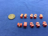 10 pcs Slide Type Switch 2-Bit 2.54mm 2 Position DIP Red Pitch 10x b7