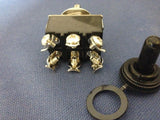 5 Pieces Black Waterproof boot cap DPDT momentary Toggle switch 5x ON/OFF/ON amp