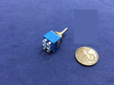 4x waterproof Blue On Off On Momentary Mini Toggle Switch 1/4 3A 250V 6A 125V C8