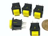 5 Pieces square Yellow DS-430 push button switch momentary normally open no B28