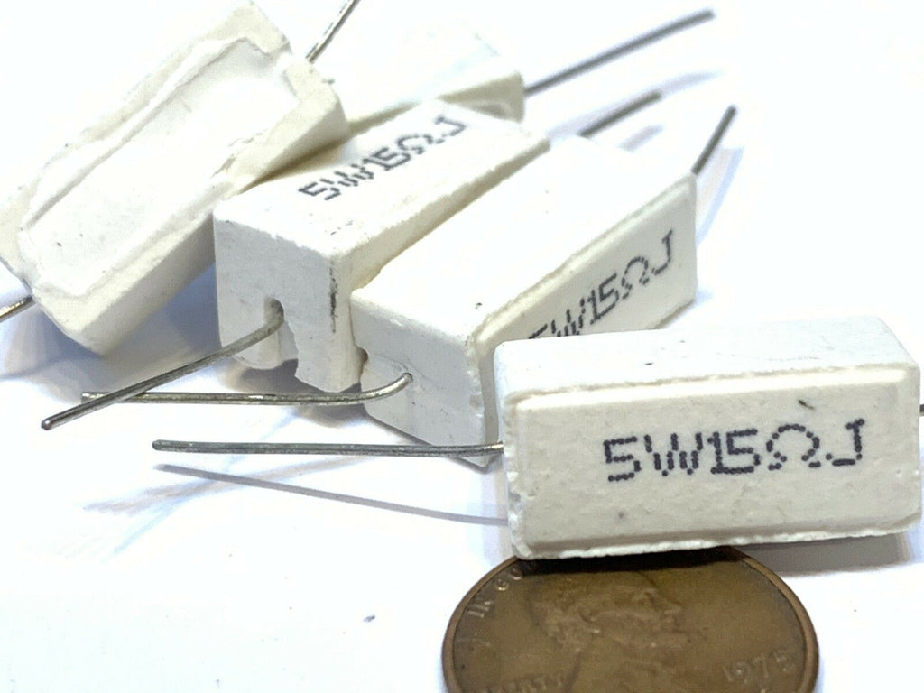 5 Pieces - Cement Resistor 15 Ohms, 5%, 5 Watt resistor 5w B28