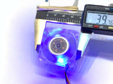 4 Pieces Blue LED mini 12V 4020 40x40x20mm DC Cooling Fan micro brushless A15