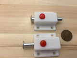 2 Pieces White KAK-7019 Spring loaded lock latch hook wood Catch Automatic C24