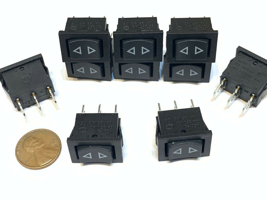10 Pieces Black Rocker Switch Momentary ON OFF ON spring On Off 3 Pin spst B27