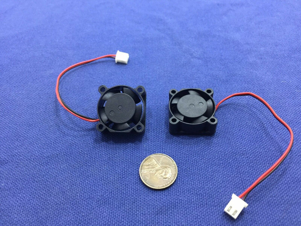 2 Pieces BXR 25mm x 25 x 10 Brushless Cooling Fan small micro Flow CFM 12V c11