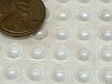 100 Self-Adhesive 6mm x 2.5mm Rubber Feet Small Round Clear Bumpers A25