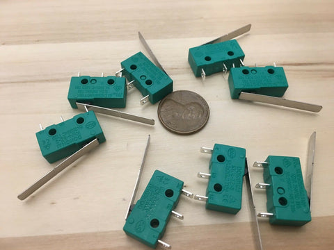 8 Pieces Green kw4-3z-3 N/C N/O normally Micro Limit Switch 29mm Lever 5A C3