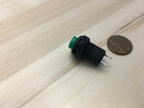 1 Piece Latching 12mm green push button Switch round button 12v on off C18