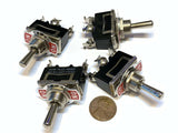 4 Pieces Black 15a spdt 3PIN momentary Toggle switch (ON)OFF(ON) 12v 125 C25