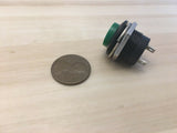 1 Piece Green small N/O Momentary 16mm push button Switch round 12v on off C6