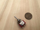 4 Pieces SPDT RED 3 Pins 12v Momentary 6mm Toggle Switch 5a 125v C35