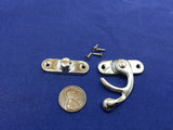 1 Sets Silver Tone Metal Hook Box Latches Clasp Box Lock Purse Lock 4 Holes c10