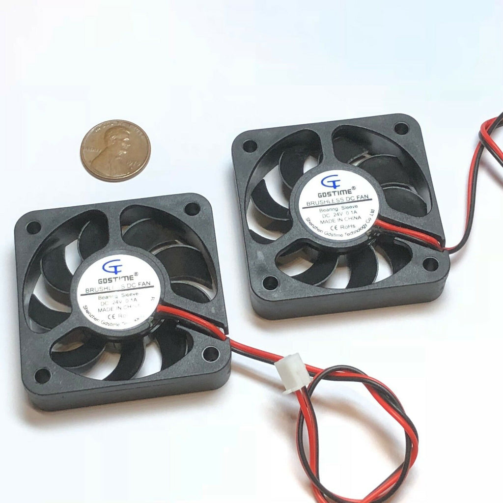 2 Pieces 5010 24V fan 50mm 5cm Extruder Cooling Heatsink Gdstime 3d printer C21