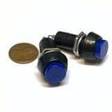2 Pieces Blue momentary PUSH BUTTON SWITCH DC 6A N/O normally open on/off C11