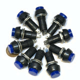 10 Pieces Blue momentary PUSH BUTTON SWITCH DC 6A N/O normally open on/off C11