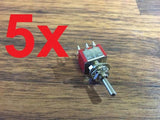 5x DPDT Momentary-Off-Momentary ON/OFF/ON Toggle Switches 5A 1/4 (on)off(on) a5