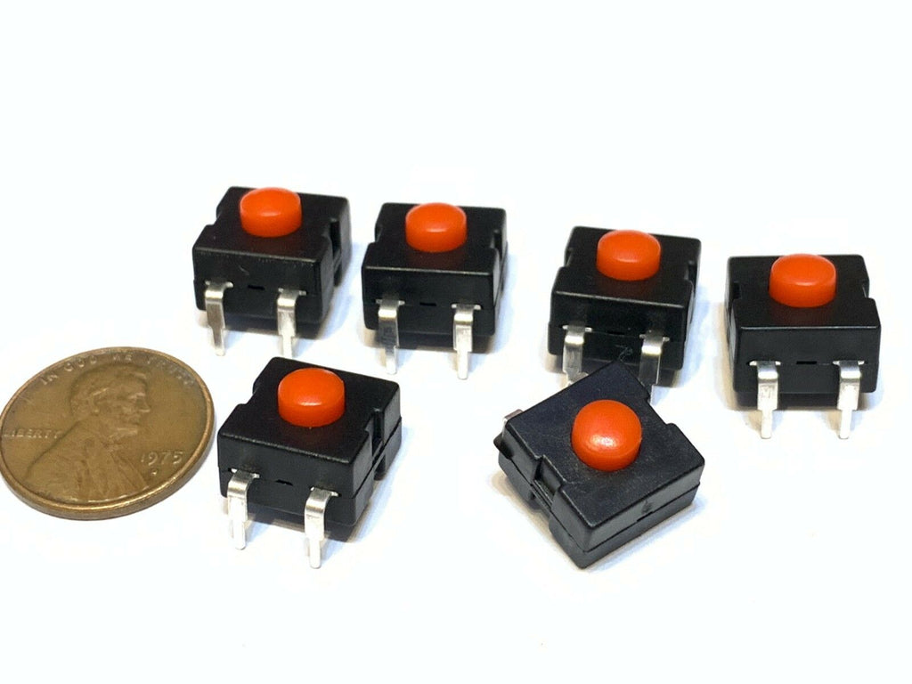 6 Pieces Red Flashlight DC 12V 5v 3v Latching Micro Push Button Switch  A3