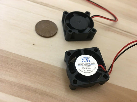 2 Pieces - 24v - Fan 25mm x 25 x 10 Brushless Cooling  small micro Flow CFM B18