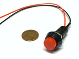 1 Piece Wired red Latching PUSH BUTTON SWITCH DC RED 3A 12mm car on/off C16