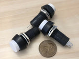 3 Pieces White Latching PUSH BUTTON SWITCH DC 6A N/O normally open on/off A12
