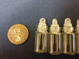 10 Pieces SMALL GLASS PERFUME SAMPLE VIALS Bottles new Vial Tubes Bottles c4