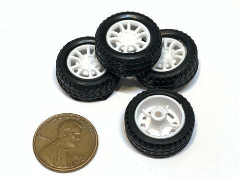 4 sets Rubber Small toy 20MM Diameter 2mm shaft Car Robot Tire Wheel DC 4pcs C21