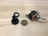 1 Piece Black waterproof cap On Off 2 pin SPST Metal Toggle Switch 15a 1/2 c19