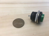 2 Pieces Green small N/O Momentary 16mm push button Switch round 12v on off C6