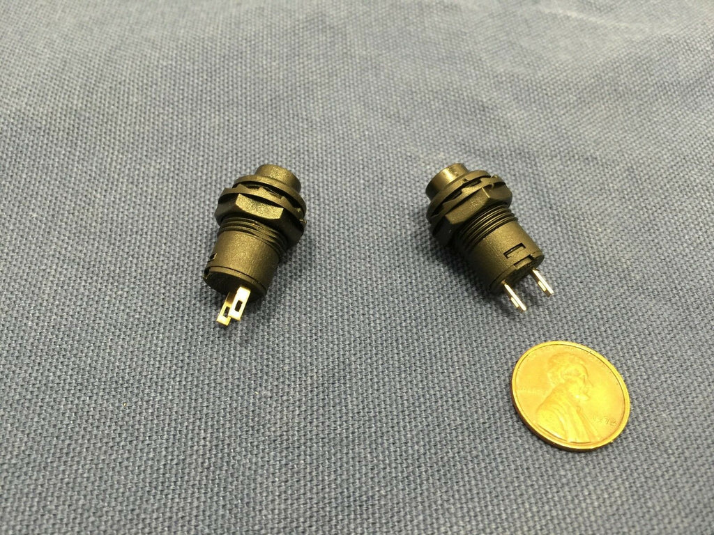 2 Pieces 2x 2pcs MOMENTARY N/O 12mm Car Boat  PUSH BUTTON SWITCH DC on off c10