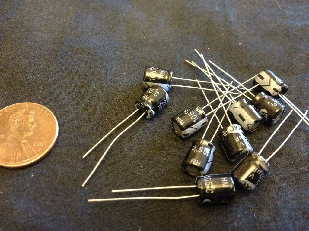 10 Pieces  25V 100UF Electrolytic Capacitor 6x8mm Radial C2