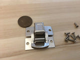 2 Crome square silver hasp small box hardware lock latch latches catches C24