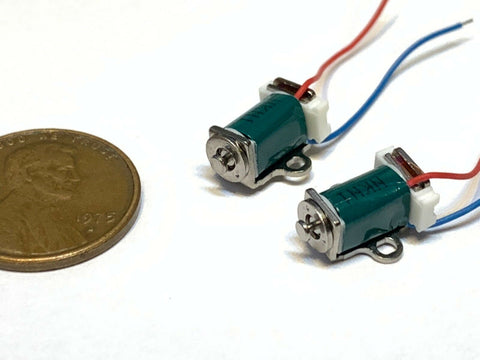 2 Pieces Linear tiny Miniature Solenoid Suction 2x Pull Micro Pneumatic push c21