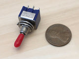 2 x RED Sleeve cap Latching 6 Pin DPDT ON OFF ON Toggle Switch 6A 125VAC B24