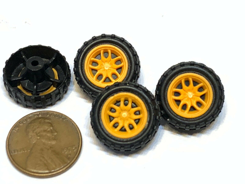 4 Pieces mini small toy 18MM Diameter 2mm shaft Car Robot Tire Wheel DC 4pcs B27