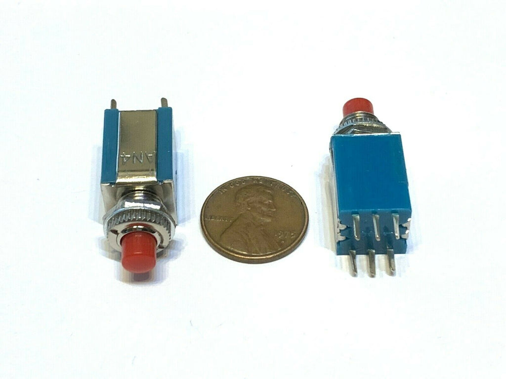 2 Pieces AN4 2x2 blue red ON (ON)Momentary 1A 8mm push button switch machine A13