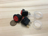 3 Pieces RED Waterproof 12V LED Rocker switch on off 3pin lighted car C28