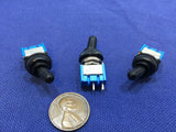 3 Pieces Waterproof boot Toggle Switch SPST MTS-101 6mm 1/4 small on/off on b12