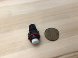 2 Pieces White latching 10mm hole Self-locking Push Button Switch ON/OFF C31