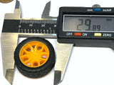 4 Pieces  - Small toy 30MM Diameter 2mm shaft Car Robot Tire Wheel DC 4pcs C20