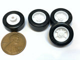 4 sets Rubber Small toy 17MM Diameter 2mm shaft Car Robot Tire Wheel DC 4pcs C25