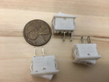 3 Pieces small mini 10mm x 15mm On/Off Rocker Switch 3a 2 Pin 12V 110V 250V C23